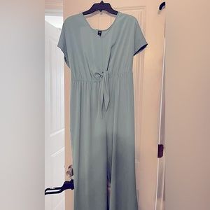 Tie Front Dolman Sleeve Jumpsuit